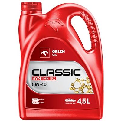 ORLEN Motorový olej 5w40 4,5L Motorový olej 5w 40-5w40 Motorový olej Auto Motorové oleje pro auta motorový olej plně syntetický ACEA: A3/B3 ORLEN Motorový olej 5w40 4,5L Motorový olej 5w 40-5w40 Motorový olej Auto Motorové oleje pro auta motorový olej plně syntetický ACEA: A3/B3