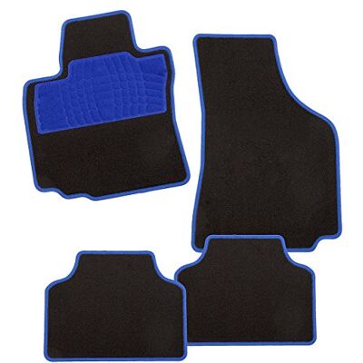 CarFashion Colori Blau DL4, Auto Fussmatte in schwarz, vorne und hinten, ohne Mattenhalter, für Hyundai i30 , Baujahr 04/2015-12/2016 CarFashion Colori Blau DL4, Auto Fussmatte in schwarz, vorne und hinten, ohne Mattenhalter, für Hyundai i30 , Baujahr 04/2015-12/2016