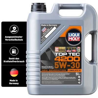 Liqui Moly 3707 Top Tec 4200 motorový olej 5 W-30, 5 l Liqui Moly 3707 Top Tec 4200 motorový olej 5 W-30, 5 l