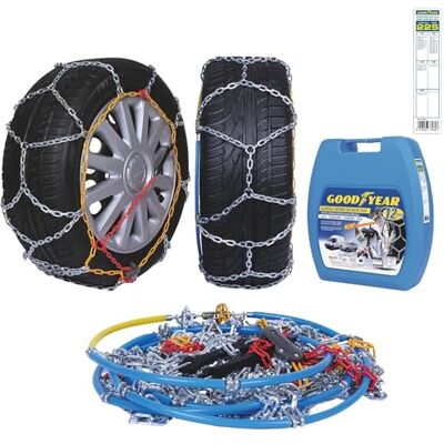 Goodyear 77930 sněhové řetězy 12 mm pro SUV, dodávky a obytné vozy se samoupínacím systémem, velikost 225 Goodyear 77930 sněhové řetězy 12 mm pro SUV, dodávky a obytné vozy se samoupínacím systémem, velikost 225