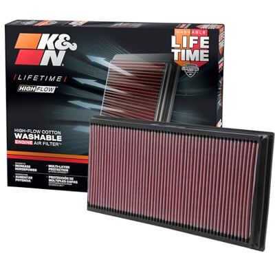 K&N Vzduchový filtr motoru 33-2857: Vysoce výkonný vzduchový filtr, omyvatelný, náhradní filtr, zvýšený výkon, 2003-2024 VW / AUDI / LAND ROVER / PORSCHE K&N Vzduchový filtr motoru 33-2857: Vysoce výkonný vzduchový filtr, omyvatelný, náhradní filtr, zvýšený výkon, 2003-2024 VW / AUDI / LAND ROVER / PORSCHE
