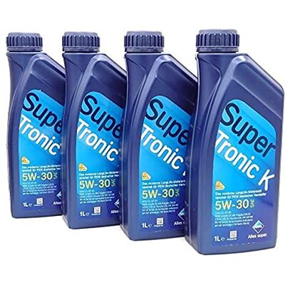 ARAL Motorový olej SuperTronic K 5W-30, 4 litry (4X1L) ARAL Motorový olej SuperTronic K 5W-30, 4 litry (4X1L)