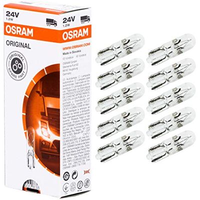 Osram Žárovky se skleněnými zdroji pro umístění nákladních vozidel, parkovací světlo, osvětlení registrační značky, 10 ks skládací krabice Osram Žárovky se skleněnými zdroji pro umístění nákladních vozidel, parkovací světlo, osvětlení registrační značky, 10 ks skládací krabice