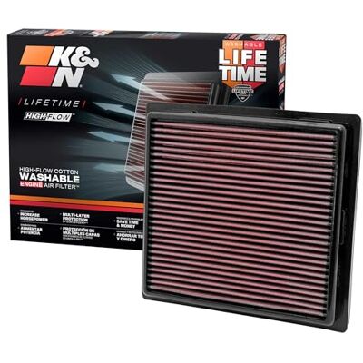 K&N 33-2457 vzduchový filtr motoru: vysoký výkon, prémie, omyvatelný, náhradní filtr, zvýšený výkon, 2010-2019 (Grand Cherokee, Durango) K&N 33-2457 vzduchový filtr motoru: vysoký výkon, prémie, omyvatelný, náhradní filtr, zvýšený výkon, 2010-2019 (Grand Cherokee, Durango)