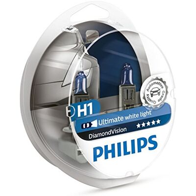 Philips 12258DV Diamond Vision 5000K H1 Auto-Scheinwerfer-Birnen (TwinPackvonBirnen), weiß Philips 12258DV Diamond Vision 5000K H1 Auto-Scheinwerfer-Birnen (TwinPackvonBirnen), weiß