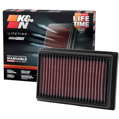 K&N Vzduchový filtr 33-2485: vysoký výkon, prémie, omyvatelný, náhradní filtr, zvýšený výkon, 2012-2018 (Prius, Corolla Hybrid, Aygo, C-HR, Yaris, nádrž, Aqua, C1 II, 108) K&N Vzduchový filtr 33-2485: vysoký výkon, prémie, omyvatelný, náhradní filtr, zvýšený výkon, 2012-2018 (Prius, Corolla Hybrid, Aygo, C-HR, Yaris, nádrž, Aqua, C1 II, 108)