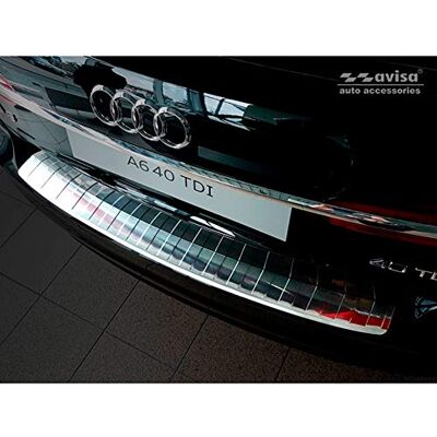Avisa Nerezová ochrana zadního nárazníku kompatibilní s Audi A6 (C8) Avant 2018-2023 & Facelift 2023- 'Ribs' vč. S-Line & Allroad Avisa Nerezová ochrana zadního nárazníku kompatibilní s Audi A6 (C8) Avant 2018-2023 & Facelift 2023- 'Ribs' vč. S-Line & Allroad