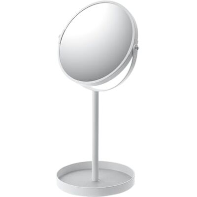 YAMAZAKI 2819 Tower Accessory Tray with Mirror, White, Steel/Mirror, 17.5 x 14 x 33 cm YAMAZAKI 2819 Tower Accessory Tray with Mirror, White, Steel/Mirror, 17.5 x 14 x 33 cm