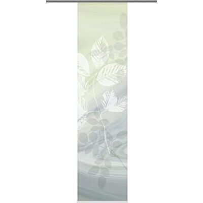 Home Fashion 87667-768 Schiebewand Digitaldruck Toupillon Dekostoff mit Paneelwagen und Klemmschiene, 245 x 60 cm, grün grün Home Fashion 87667-768 Schiebewand Digitaldruck Toupillon Dekostoff mit Paneelwagen und Klemmschiene, 245 x 60 cm, grün grün