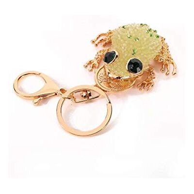 lachineuse – Feng-Shui-Kröten-Schlüsselanhänger mit Strasssteinen – Glücksbringer – Symbol für Wohlstand und Vermögen – 5,5 x 5,5 cm – Geschenkidee für asiatischen Schmuck – Farben Gold und Grün lachineuse – Feng-Shui-Kröten-Schlüsselanhänger mit Strasssteinen – Glücksbringer – Symbol für Wohlstand und Vermögen – 5,5 x 5,5 cm – Geschenkidee für asiatischen Schmuck – Farben Gold und Grün