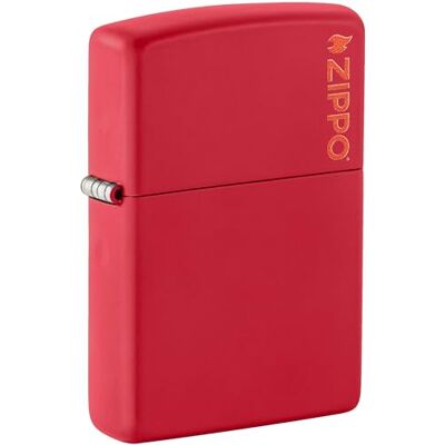 Zippo Zapalovač do větru Red Matte, Logo Color Image, Base Model Doplnitelný opakovaně použitelný design odolný proti větru dárková krabička Made in USA Zippo Zapalovač do větru Red Matte, Logo Color Image, Base Model Doplnitelný opakovaně použitelný design odolný proti větru dárková krabička Made in USA