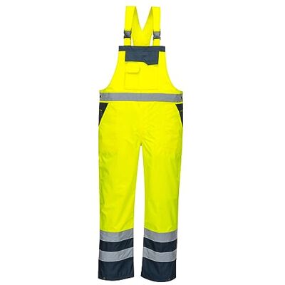 Portwest Kontrastní kalhoty s laclem bez podšívky, velikost: XXXL, barva: Žlutá/námořnická modrá, S488YNRXXXL Portwest Kontrastní kalhoty s laclem bez podšívky, velikost: XXXL, barva: Žlutá/námořnická modrá, S488YNRXXXL