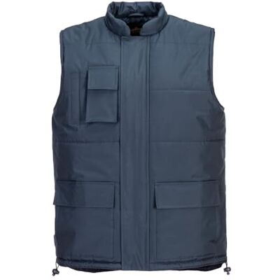 Portwest Classic Bodywarmer, colorNavy talla 4XL Marine, 4XL, Polyester, Wasserfest, Stehkragen, Wasserabweisend, Ärmellos, Druckknopfleiste, Wattiert, Nässeschutz Portwest Classic Bodywarmer, colorNavy talla 4XL Marine, 4XL, Polyester, Wasserfest, Stehkragen, Wasserabweisend, Ärmellos, Druckknopfleiste, Wattiert, Nässeschutz