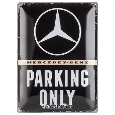 ART Retro plechový štít, 30 x 40 cm, Mercedes-Benz – Parking Only ART Retro plechový štít, 30 x 40 cm, Mercedes-Benz – Parking Only