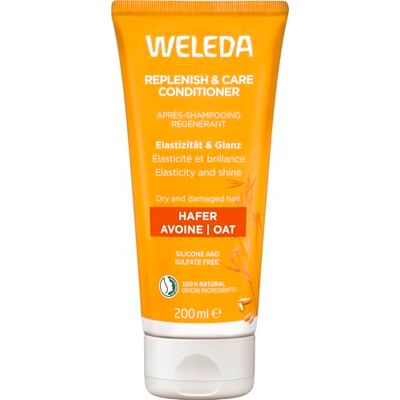 Weleda Bio Replenish & Care Conditioner Oves – přírodní kosmetika konstrukce vlasový kondicionér propůjčuje pružnost, odolnost & lesk – přírodní kondicionér pro lepší rozčesávání (vegan, 1x 200 ml) Weleda Bio Replenish & Care Conditioner Oves – přírodní kosmetika konstrukce vlasový kondicionér propůjčuje pružnost, odolnost & lesk – přírodní kondicionér pro lepší rozčesávání (vegan, 1x 200 ml)