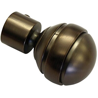 Gardinia Koncové knoflíky pro záclonové tyče, 2 x koncovka koule, série Chicago, kov, bronz, průměr 20 mm, Ø 20 mm, 31377 Gardinia Koncové knoflíky pro záclonové tyče, 2 x koncovka koule, série Chicago, kov, bronz, průměr 20 mm, Ø 20 mm, 31377