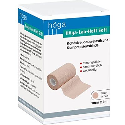 Höga Pharm Lan-Haft Soft kohezivní barva kůže 10 cm x 5 m, trvale elastická kompresní obvaz s krátkým tahem, prodyšné, šetrné k pokožce, tkané, 1 kus Höga Pharm Lan-Haft Soft kohezivní barva kůže 10 cm x 5 m, trvale elastická kompresní obvaz s krátkým tahem, prodyšné, šetrné k pokožce, tkané, 1 kus