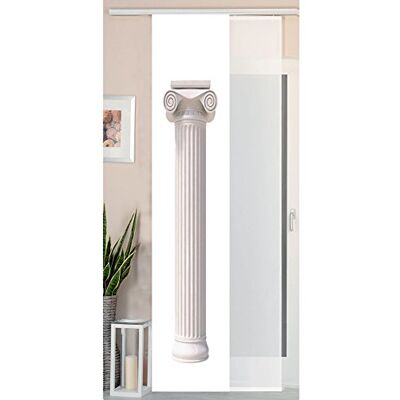 Gardinenbox Sada 2 ks posuvných závěsů panelový závěs vzhled divokého hedvábí a voálový panel, 245x45, sloup, 80400 Gardinenbox Sada 2 ks posuvných závěsů panelový závěs vzhled divokého hedvábí a voálový panel, 245x45, sloup, 80400