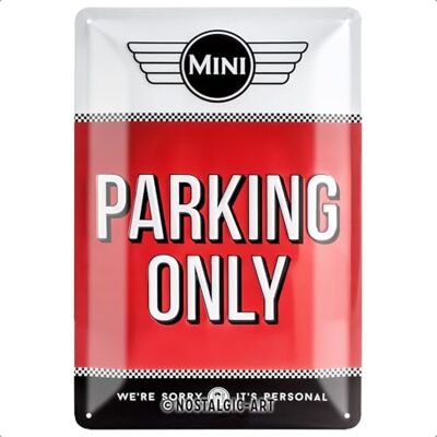 ART Retro plechový štít, 20 x 30 cm, mini – Parking Only Red ART Retro plechový štít, 20 x 30 cm, mini – Parking Only Red
