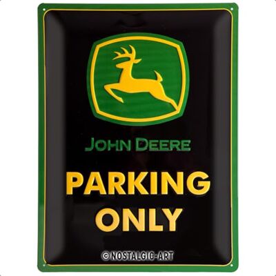 ART Retro plechový štítek, 30 x 40 cm, John Deere – Parking Only – nápad na dárek pro fanoušky traktorů, originální licenční produkt (OLP), z kovu, vintage design, plechové cedule rčení ART Retro plechový štítek, 30 x 40 cm, John Deere – Parking Only – nápad na dárek pro fanoušky traktorů, originální licenční produkt (OLP), z kovu, vintage design, plechové cedule rčení