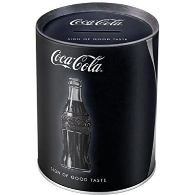 ART Retro pokladnička, 1 l, Coca-Cola – Sign of Good Taste – nápad na dárek pro fanoušky kočky, originální licenční produkt (OLP), prasátko z kovu, vintage plechová pokladnička ART Retro pokladnička, 1 l, Coca-Cola – Sign of Good Taste – nápad na dárek pro fanoušky kočky, originální licenční produkt (OLP), prasátko z kovu, vintage plechová pokladnička