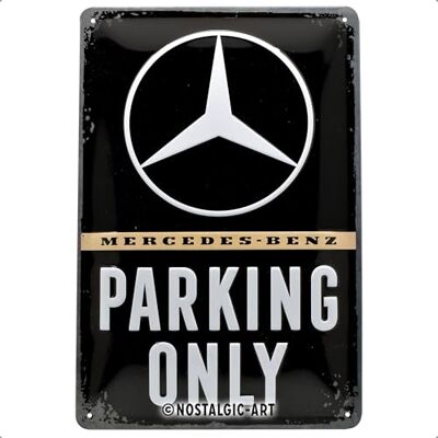ART Retro plechový štít, 20 x 30 cm, Mercedes-Benz – Parking Only ART Retro plechový štít, 20 x 30 cm, Mercedes-Benz – Parking Only