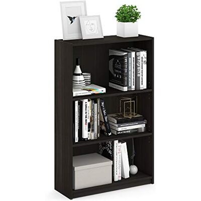 Furinno JAYA Simple Home knihovna se 3 úrovněmi a nastavitelným regálem, espresso Furinno JAYA Simple Home knihovna se 3 úrovněmi a nastavitelným regálem, espresso