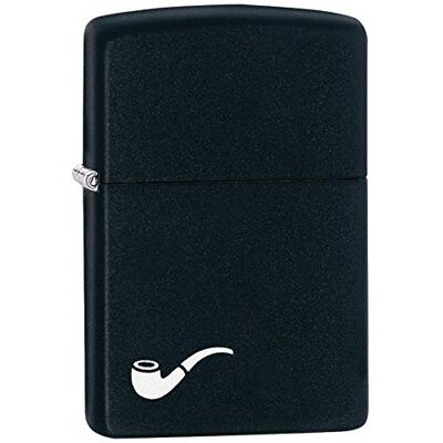 Zippo Zapalovač Black Pipe Lighter, Black Matte, Color Image Doplnitelný znovu použitelný design odolný proti větru dárková krabička Made in USA Zippo Zapalovač Black Pipe Lighter, Black Matte, Color Image Doplnitelný znovu použitelný design odolný proti větru dárková krabička Made in USA
