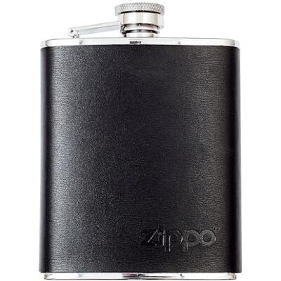 Zippo Placatka ušlechtilá ocel kůže obalená stříbro 177 ml mokka ideální pro turistiku a outdoorové aktivity Zippo Placatka ušlechtilá ocel kůže obalená stříbro 177 ml mokka ideální pro turistiku a outdoorové aktivity
