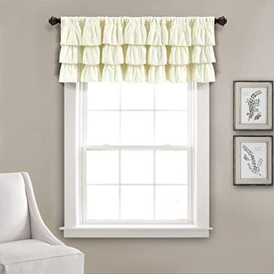 Lush Decor Závěs Belle Volant Vintage Chic pro jednolůžko, 213 x 45 cm, barva slonoviny Lush Decor Závěs Belle Volant Vintage Chic pro jednolůžko, 213 x 45 cm, barva slonoviny
