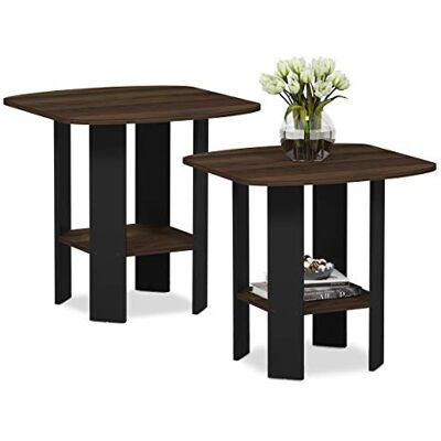 Furinno Simple Design servírovací stolek, dřevo, Columbia vlašský ořech, černý, 50,8 x 50,8 x 49,78 cm Furinno Simple Design servírovací stolek, dřevo, Columbia vlašský ořech, černý, 50,8 x 50,8 x 49,78 cm