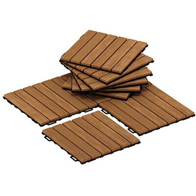 Furinno Tioman Venkovní podlahová krytina Dřevěné dlaždice Interlock 10PC / CTN, přírodní, 30,51 x 30,51 x 2 cm Furinno Tioman Venkovní podlahová krytina Dřevěné dlaždice Interlock 10PC / CTN, přírodní, 30,51 x 30,51 x 2 cm