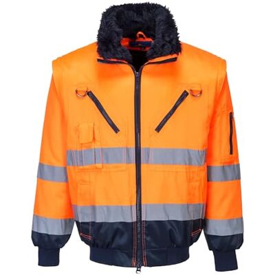 Portwest PJ50 Hi-Vis 3 v 1 Kontrastní pilotní bunda odpuzuje vodu Portwest PJ50 Hi-Vis 3 v 1 Kontrastní pilotní bunda odpuzuje vodu