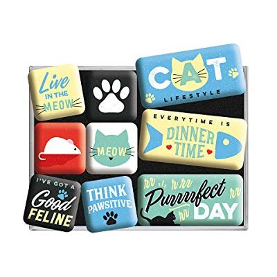 ART Retro magnety na lednici, 9 kusů, Cat Lifestyle ART Retro magnety na lednici, 9 kusů, Cat Lifestyle