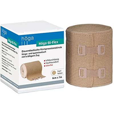Höga Bi-Flex sportovní obvaz, trvale elastické kompresní obvazy podélné a příčné elastické 8 cm x 7 m natažené Höga Bi-Flex sportovní obvaz, trvale elastické kompresní obvazy podélné a příčné elastické 8 cm x 7 m natažené