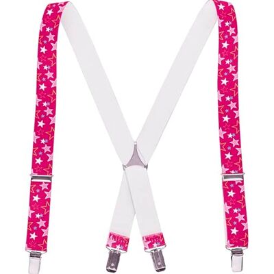 Playshoes Elastické šle unisex (1 balení), Růžové hvězdy Playshoes Elastické šle unisex (1 balení), Růžové hvězdy