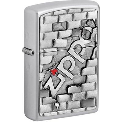 Zippo Zapalovač emblém loga The Wall doplnitelný znovu použitelný design odolný proti větru dárková krabička Made in USA Zippo Zapalovač emblém loga The Wall doplnitelný znovu použitelný design odolný proti větru dárková krabička Made in USA