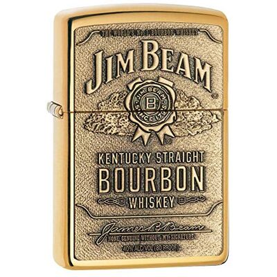 Zippo 1350002 Zapalovač 254B Jim Beam Label Brass Emb Zippo 1350002 Zapalovač 254B Jim Beam Label Brass Emb