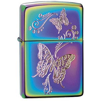 Zippo Zapalovač motýli vícebarevný Auto Engrave opakovaně použitelný větruodolný benzinový zapalovač dárková krabička Made in USA Zippo Zapalovač motýli vícebarevný Auto Engrave opakovaně použitelný větruodolný benzinový zapalovač dárková krabička Made in USA