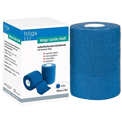 Höga -Lastic-Haft blau, kohäsive (selbsthaftende) Idealbinde mit kurzem Zug 10 cm x 5 m gedehnt,, atmungsaktiv, rutschfest, elastisch Höga -Lastic-Haft blau, kohäsive (selbsthaftende) Idealbinde mit kurzem Zug 10 cm x 5 m gedehnt,, atmungsaktiv, rutschfest, elastisch