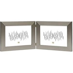 Deknudt Frames S41VD1-H2H-15.0X20.0 dvojitý rámeček na fotografie 15 x 20 cm, formát na šířku, umělá pryskyřice, 2dílný, stříbrná barva Deknudt Frames S41VD1-H2H-15.0X20.0 dvojitý rámeček na fotografie 15 x 20 cm, formát na šířku, umělá pryskyřice, 2dílný, stříbrná barva
