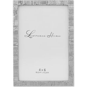 Lawrence Frames 712446 Bilderrahmen, 10,2 x 15,2 cm, silberfarbenes Metall, Leinenmuster Lawrence Frames 712446 Bilderrahmen, 10,2 x 15,2 cm, silberfarbenes Metall, Leinenmuster