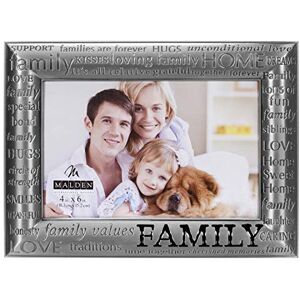 Malden International Designs Moderní fotorámeček Family Expressions, cínová kovová litina, 10,2 x 15,2 cm, stříbrná barva Malden International Designs Moderní fotorámeček Family Expressions, cínová kovová litina, 10,2 x 15,2 cm, stříbrná barva