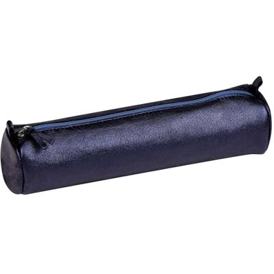 Clairefontaine 8694C penál (s perleťovým efektem kulatý, 5,5 x 22 cm, praktický a robustní, z kůže) 1 kus petrolejová modrá Clairefontaine 8694C penál (s perleťovým efektem kulatý, 5,5 x 22 cm, praktický a robustní, z kůže) 1 kus petrolejová modrá
