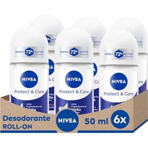 NIVEA Chrání & pečuje Roll-on v balení po 6 kusech (6 x 50 ml), antiperspirant Deo s vůní krému, Deo Roll-on s 0 % alkoholu NIVEA Chrání & pečuje Roll-on v balení po 6 kusech (6 x 50 ml), antiperspirant Deo s vůní krému, Deo Roll-on s 0 % alkoholu