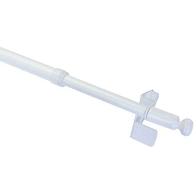 Gardinia Upínací tyč, otočná, montáž bez šroubů a vrtání, Press&Go Filigrano koule, průměr 8/10 mm, délka 30-50 cm, kov, bílá, 31510, bílá (kulička) Gardinia Upínací tyč, otočná, montáž bez šroubů a vrtání, Press&Go Filigrano koule, průměr 8/10 mm, délka 30-50 cm, kov, bílá, 31510, bílá (kulička)