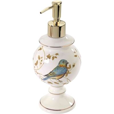 Avanti Linens Accessories Gilded Birds Collection, keramika, slonová kost, Lotion Pump Avanti Linens Accessories Gilded Birds Collection, keramika, slonová kost, Lotion Pump
