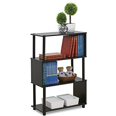 Furinno Flexi regál se 4 patry, dřevo, espresso, 29,97 x 59,69 x 92,71 cm, hnědý Furinno Flexi regál se 4 patry, dřevo, espresso, 29,97 x 59,69 x 92,71 cm, hnědý