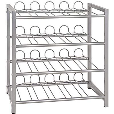 HAKU Regál na láhve 20 lahví regál na víno regál na víno z kovu, hliník rozměry: Š 54 x V 60 x H 31 cm, styl: moderní HAKU Regál na láhve 20 lahví regál na víno regál na víno z kovu, hliník rozměry: Š 54 x V 60 x H 31 cm, styl: moderní