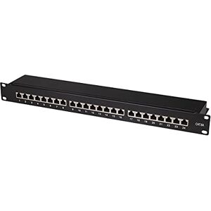 LogiLink Professional PrimeLine Cat.6A (500 MHz) patchpanel černý, 19", STP (stíněný) 24-Port (RJ45) LogiLink Professional PrimeLine Cat.6A (500 MHz) patchpanel černý, 19", STP (stíněný) 24-Port (RJ45)